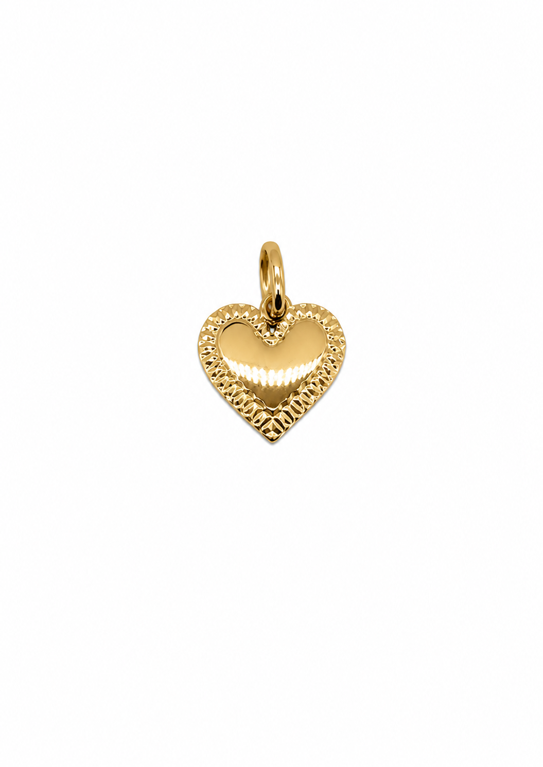 Pendentif coeur en or jaune 18k/750