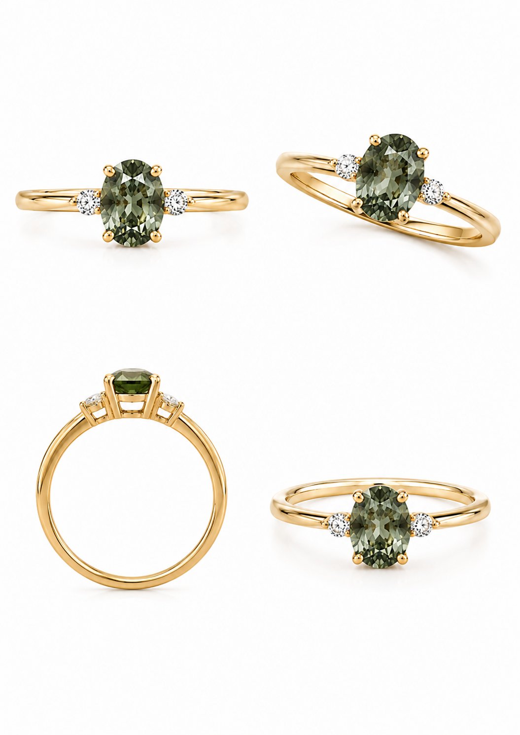 Bague Péridot Ovale – Or 18 carats