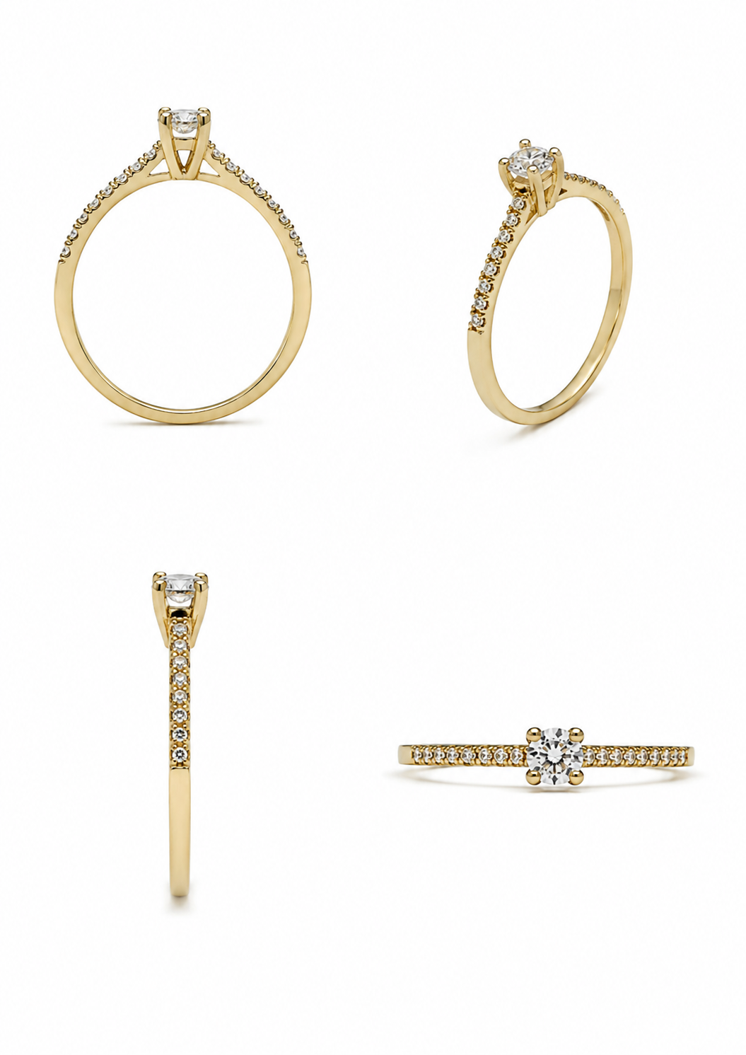 Bague en or jaune 0,38TCW