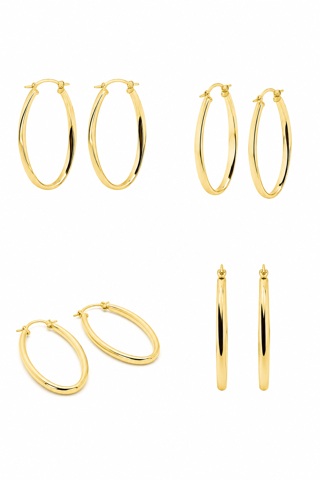 18k/750 yellow gold earrings, 3.02g