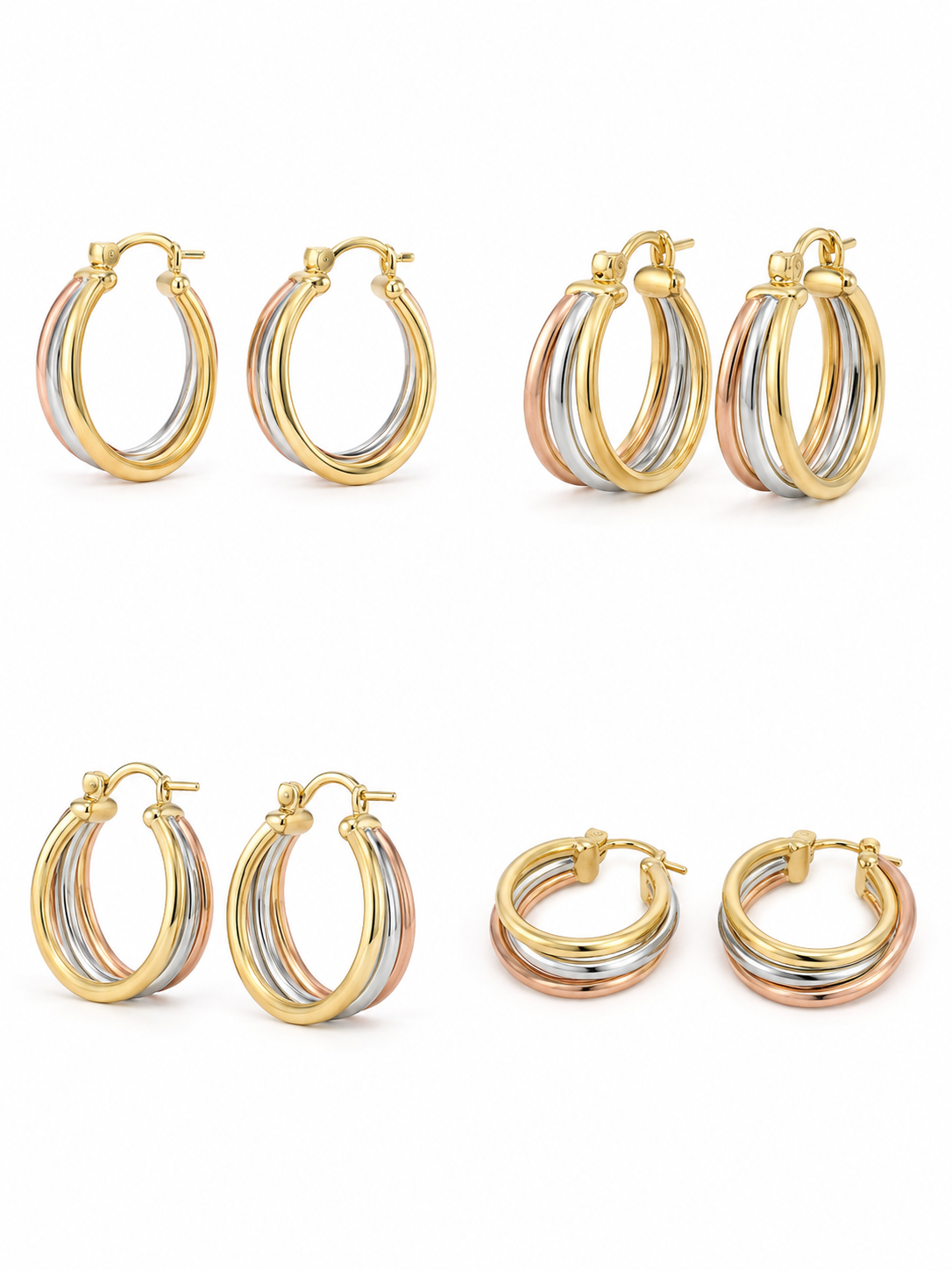 Boucles d'oreilles tricolores