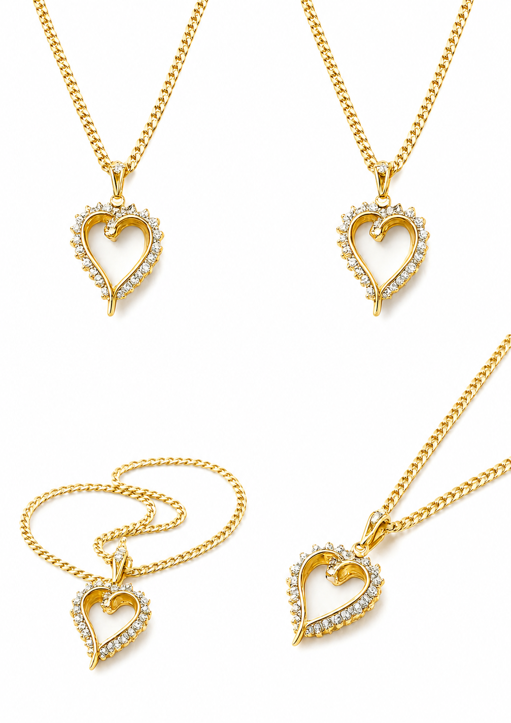 18k/750 gold chain heart