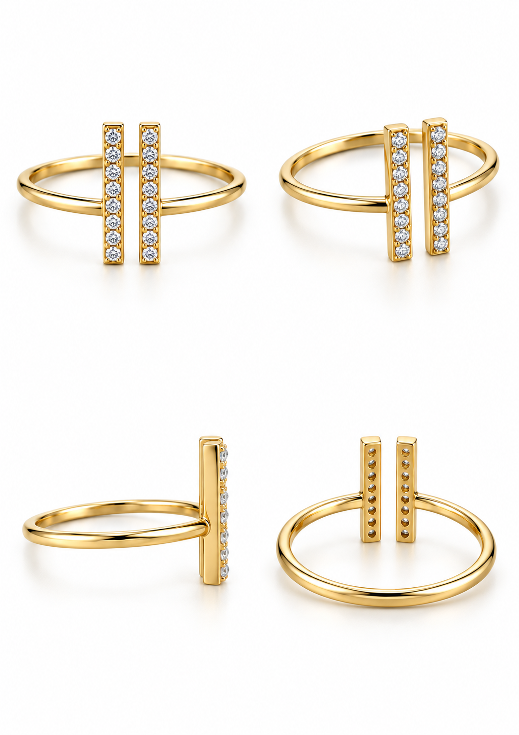 Bague Double Bar