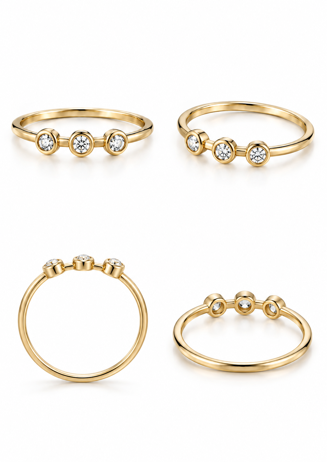 Bague Three Stone Line