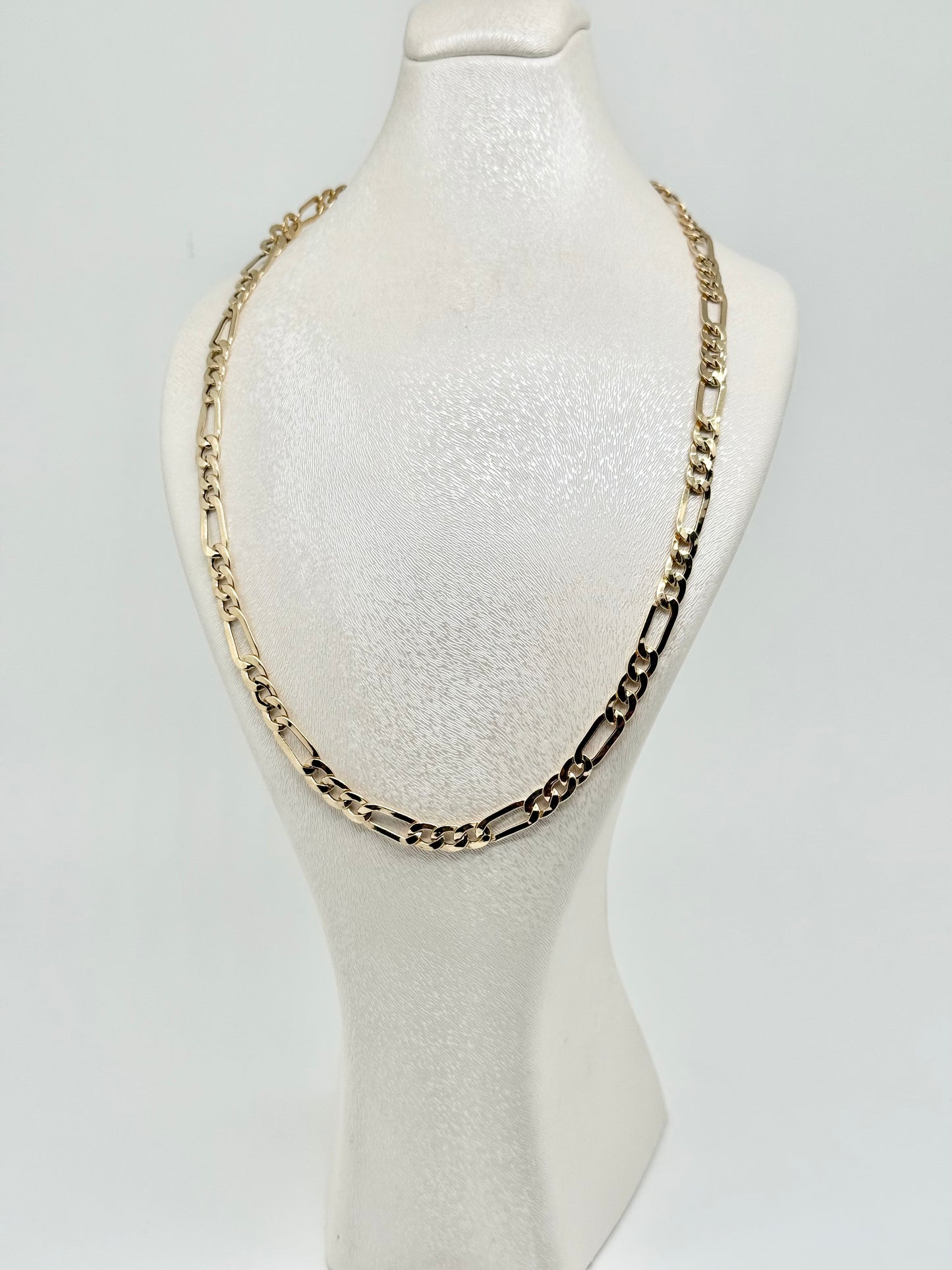 Yellow gold 'figaro' necklace