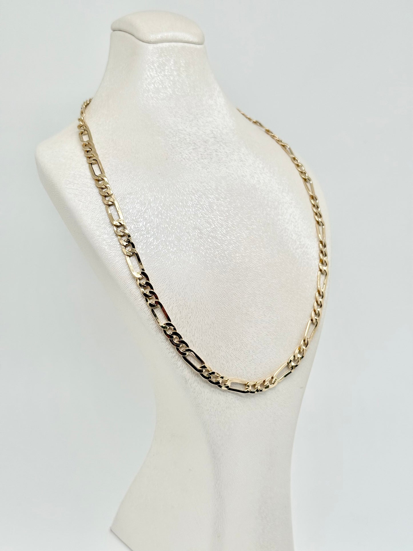Yellow gold 'figaro' necklace