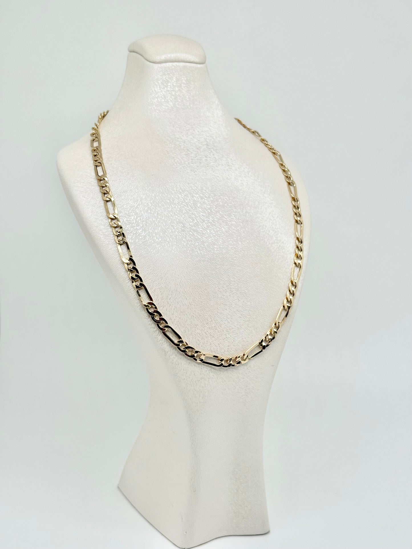 Yellow gold 'figaro' necklace