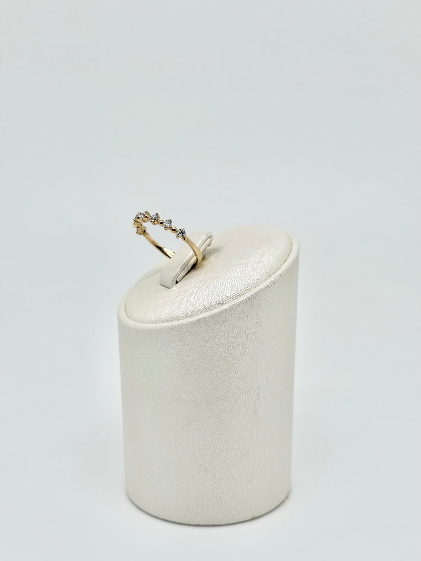 Yellow gold and diamond ring