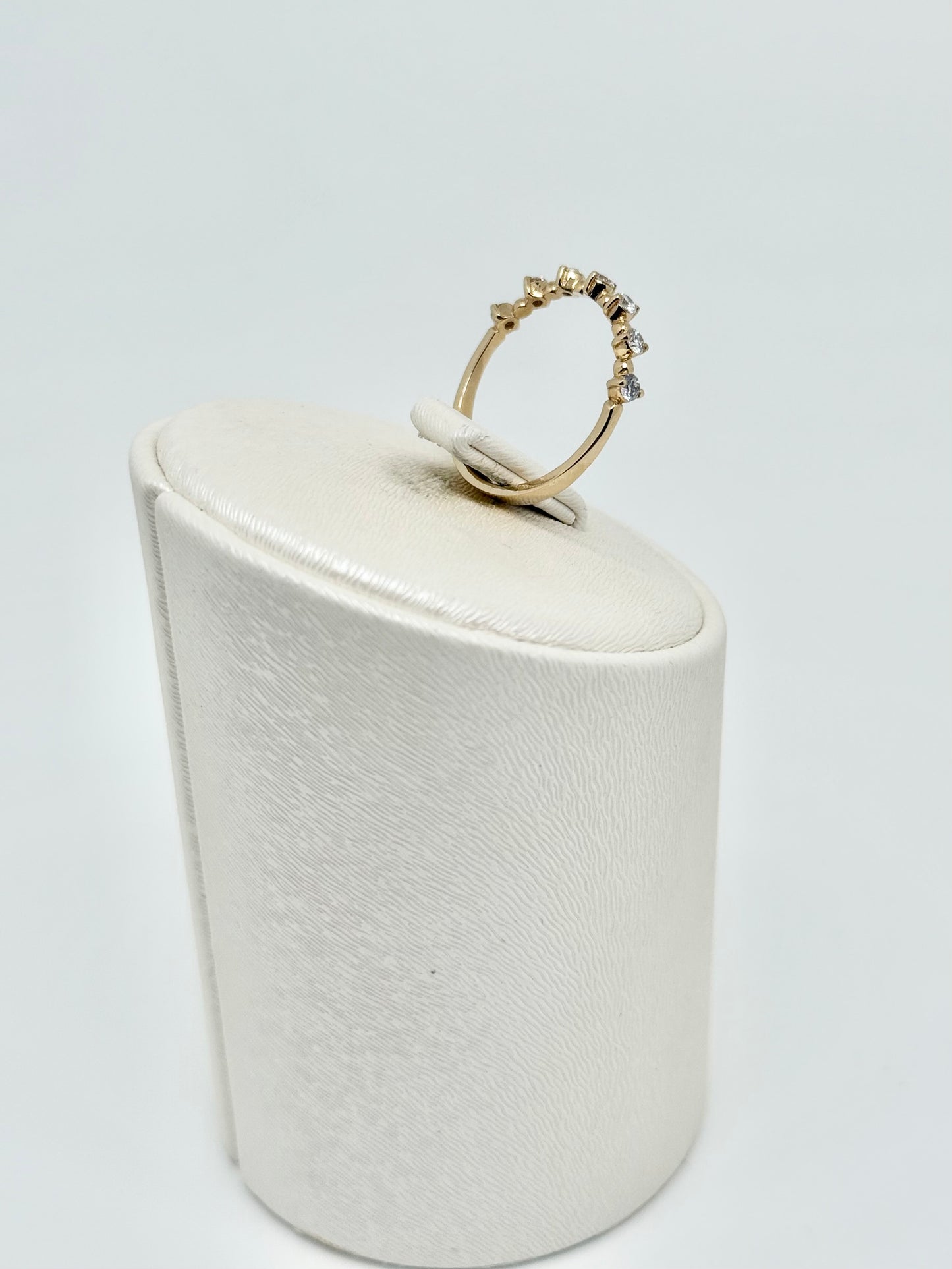 Yellow gold and diamond ring