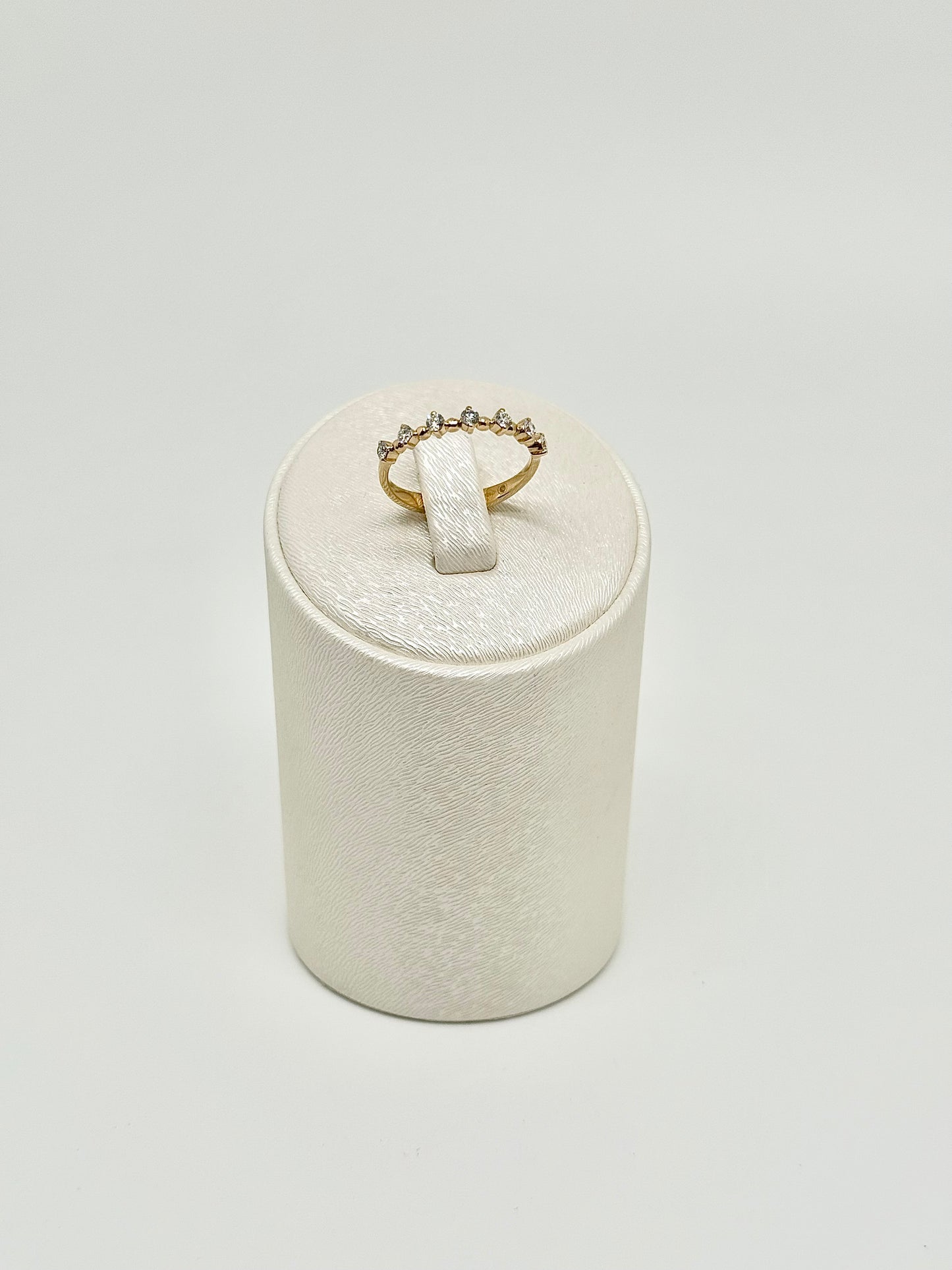 Yellow gold and diamond ring