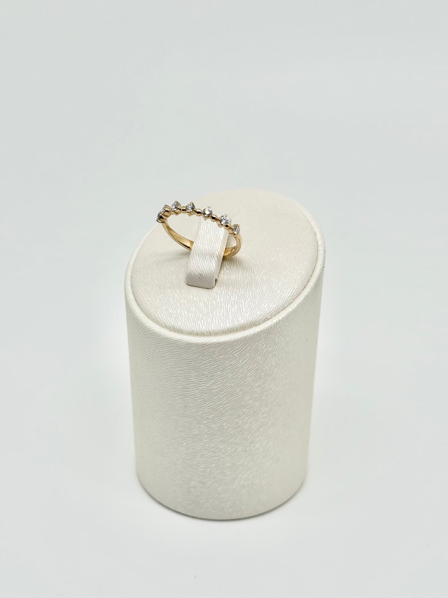 Yellow gold and diamond ring