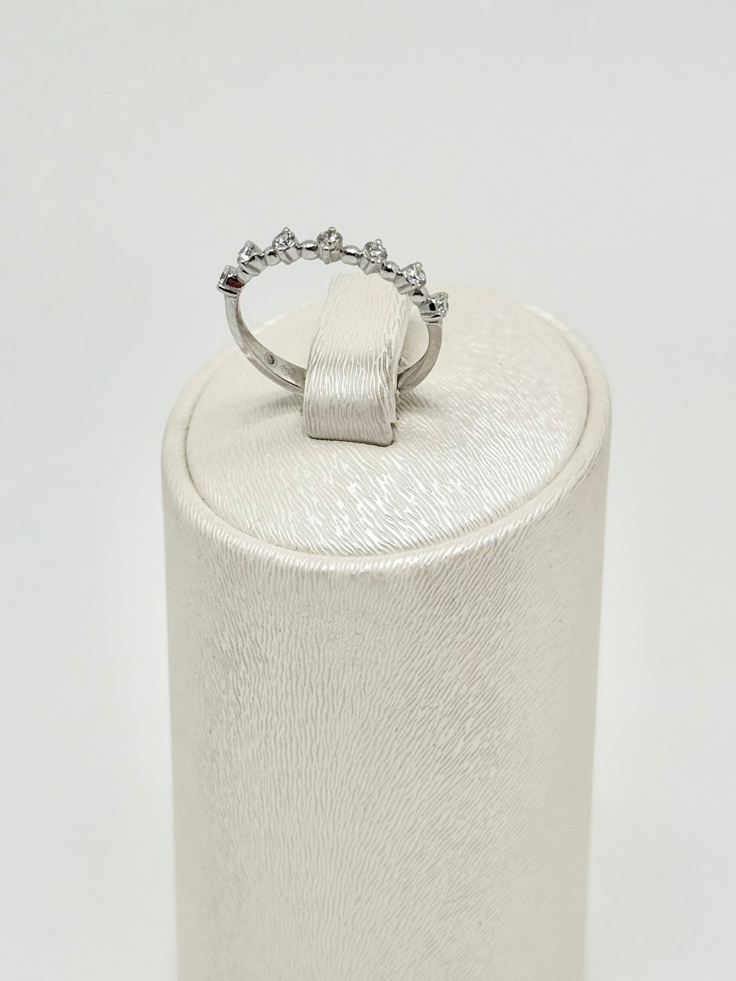 White gold and diamond ring