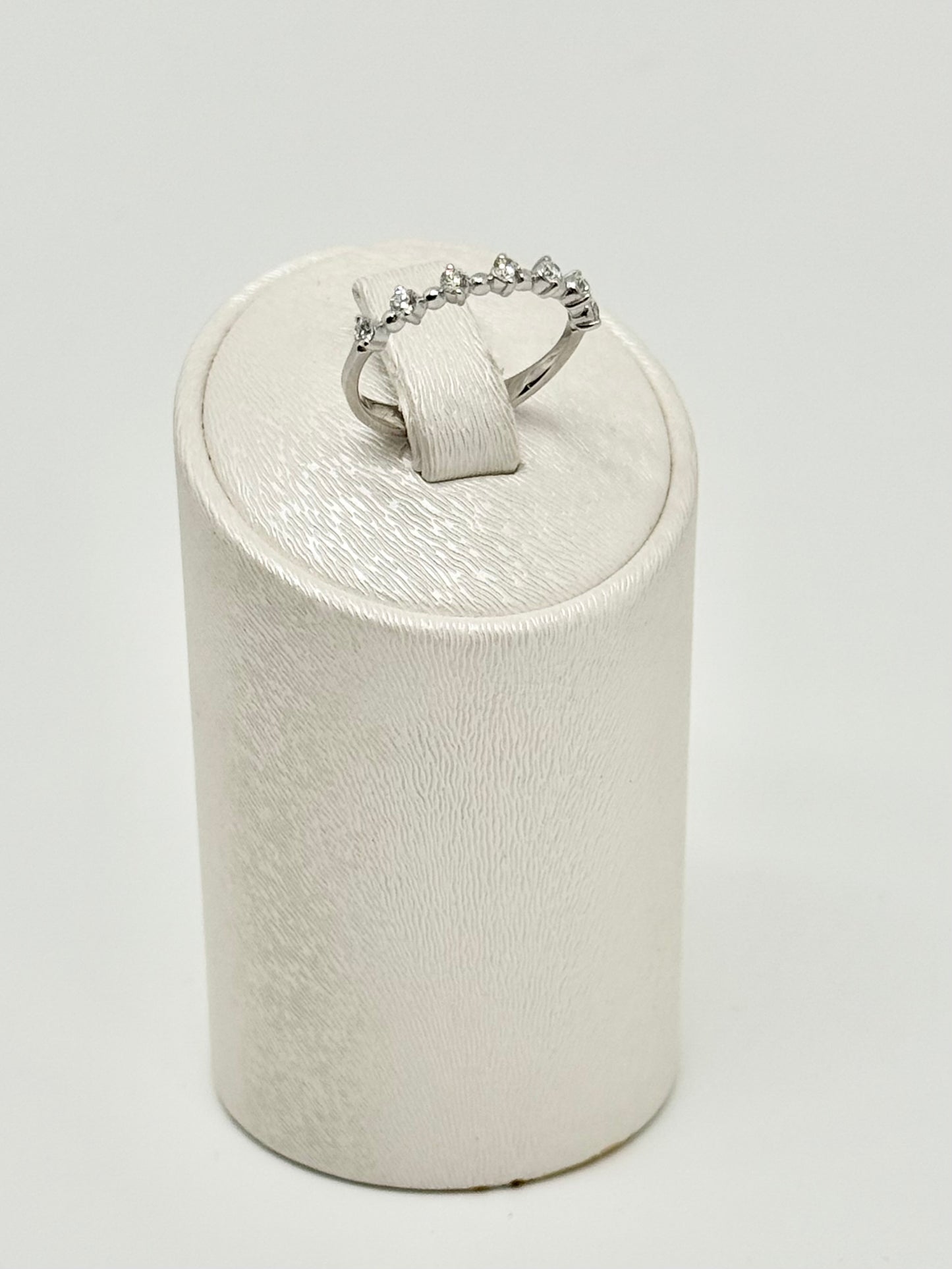 White gold and diamond ring