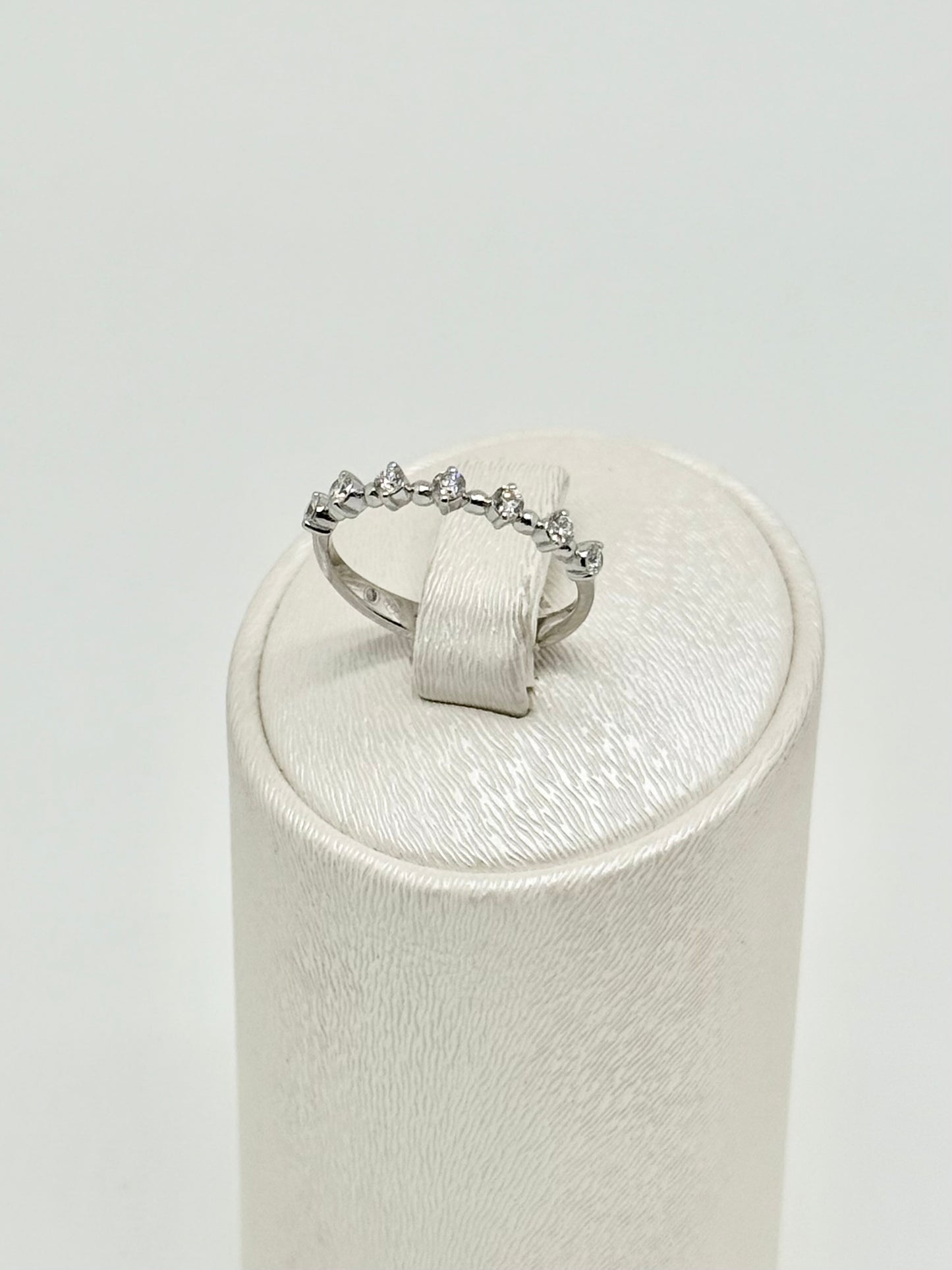 White gold and diamond ring