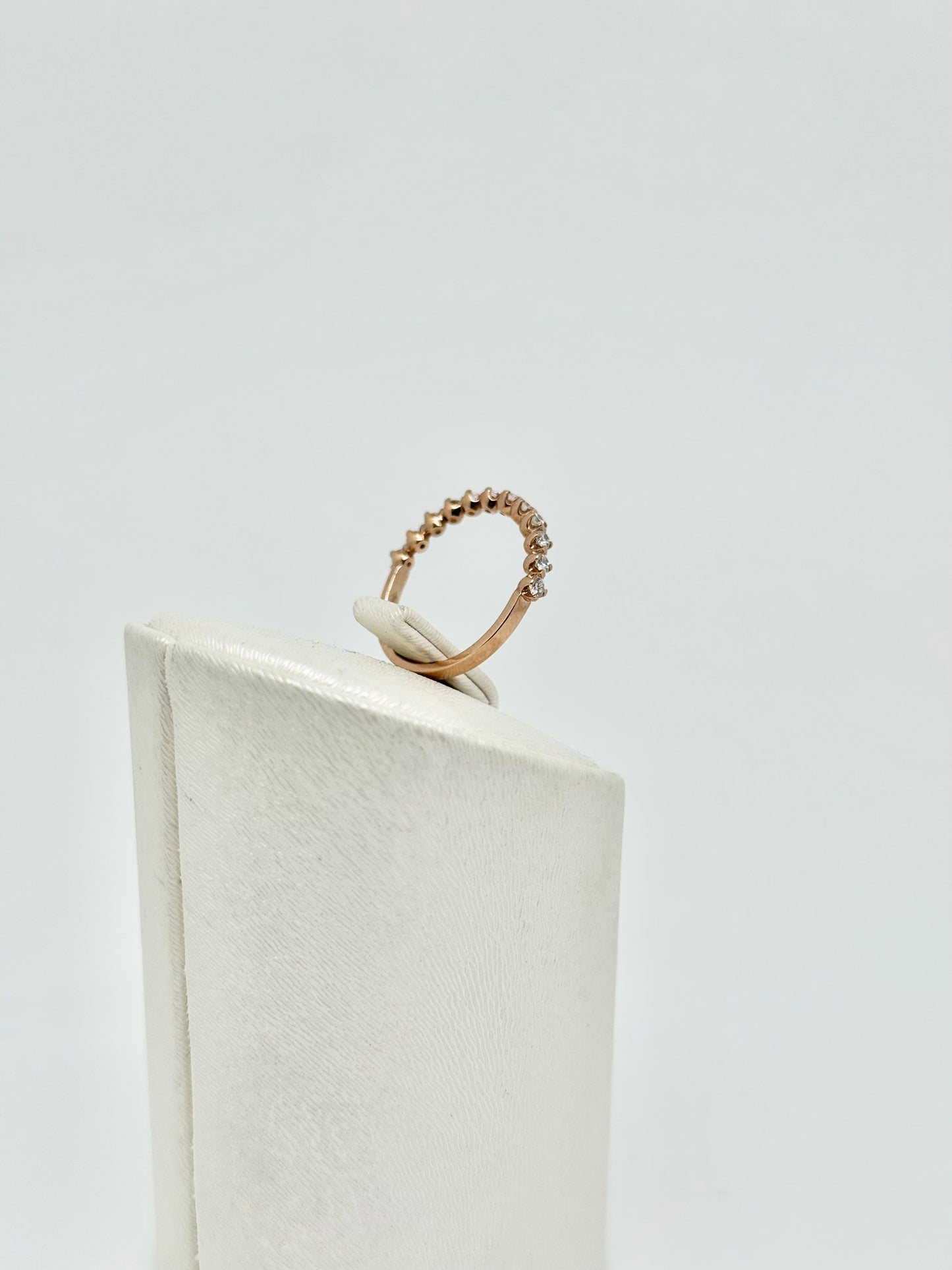 Rose gold and diamond ring