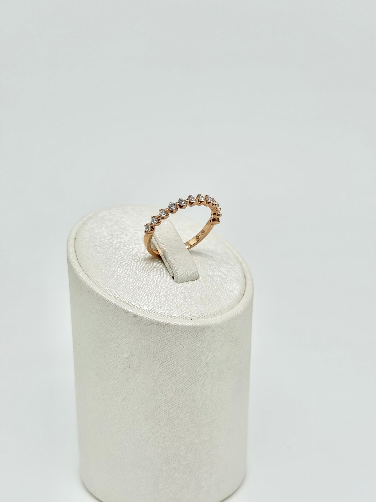 Rose gold and diamond ring