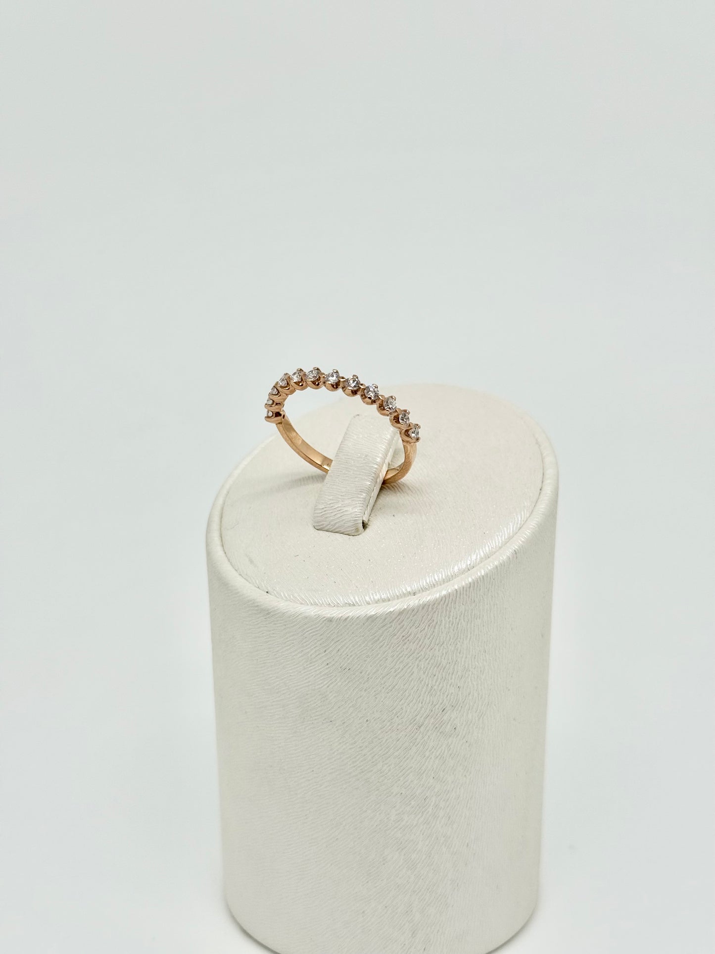 Rose gold and diamond ring