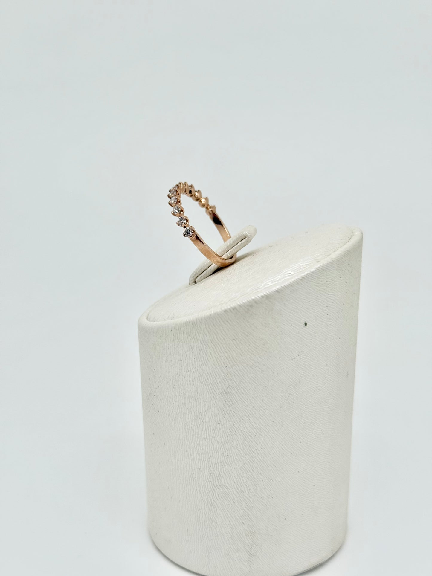 Rose gold and diamond ring