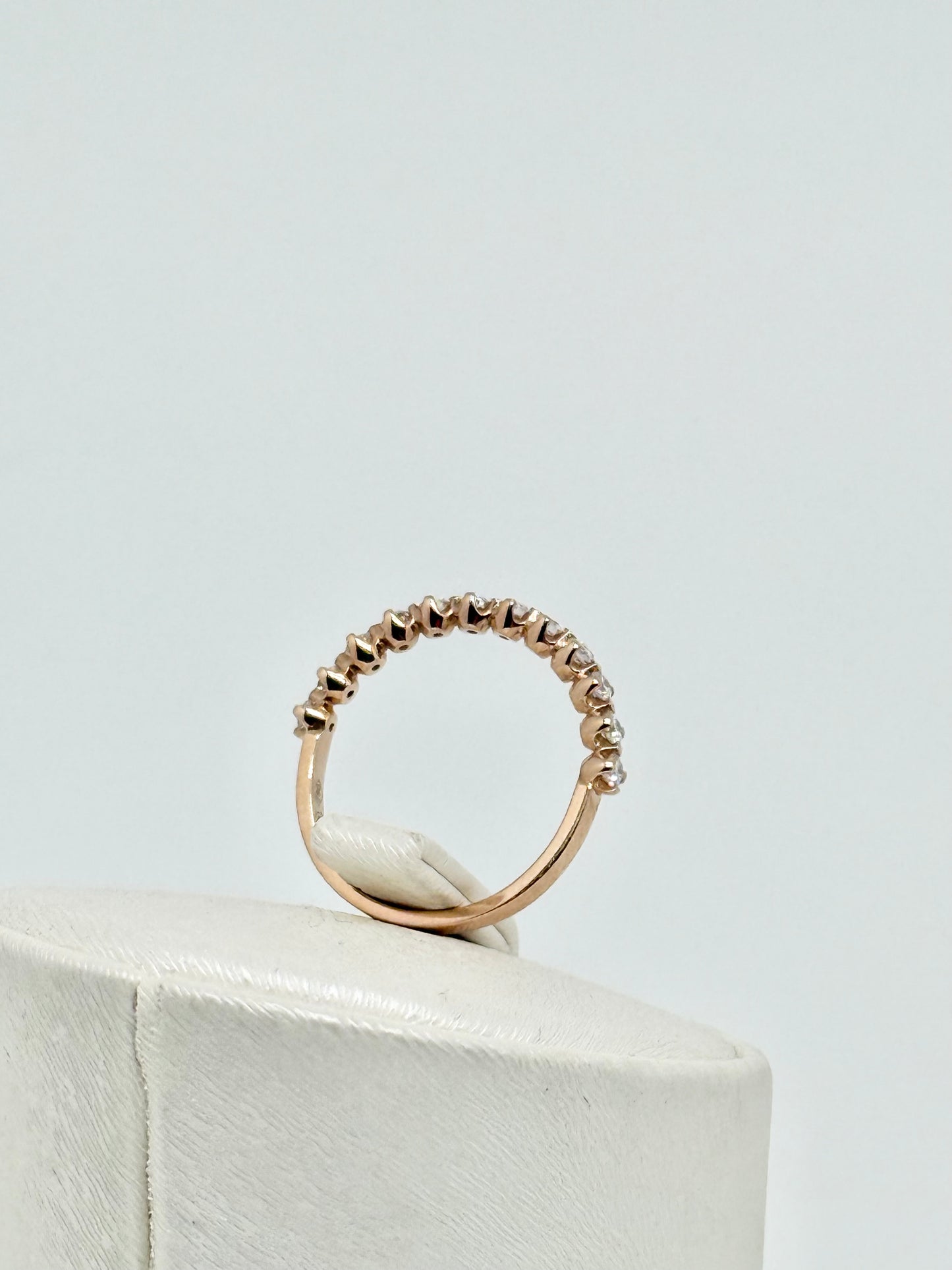 Rose gold and diamond ring