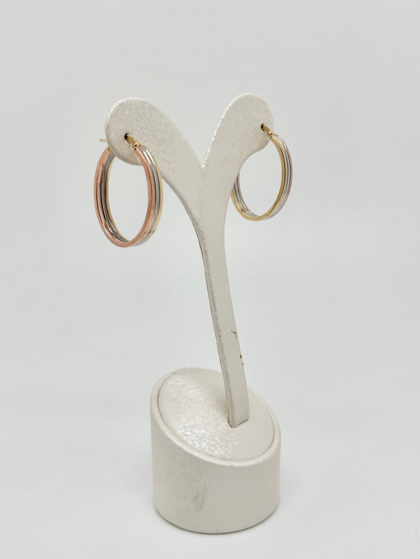 Boucle d'oreilles tri-color Oval grande