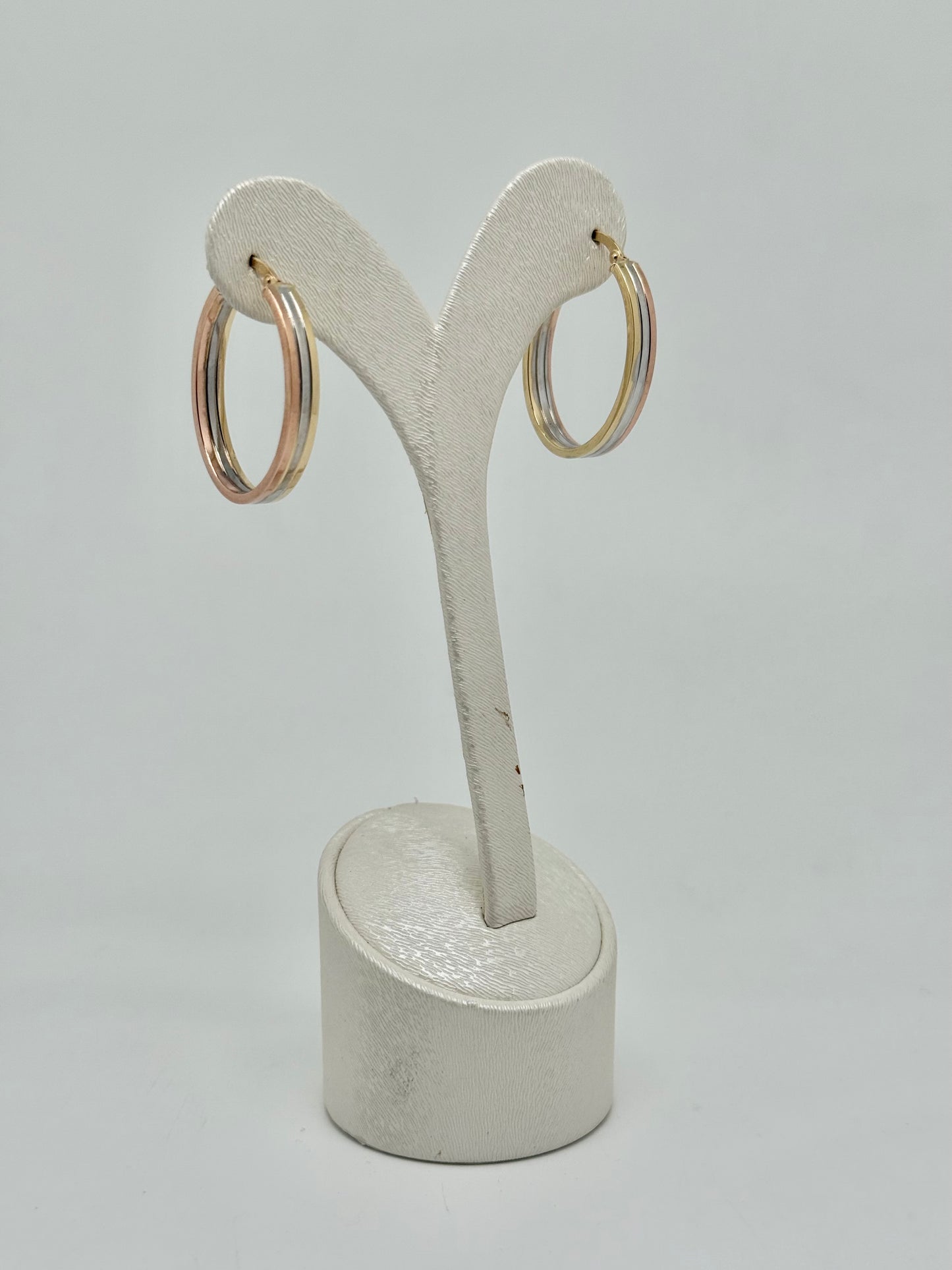Boucle d'oreilles tri-color Oval grande
