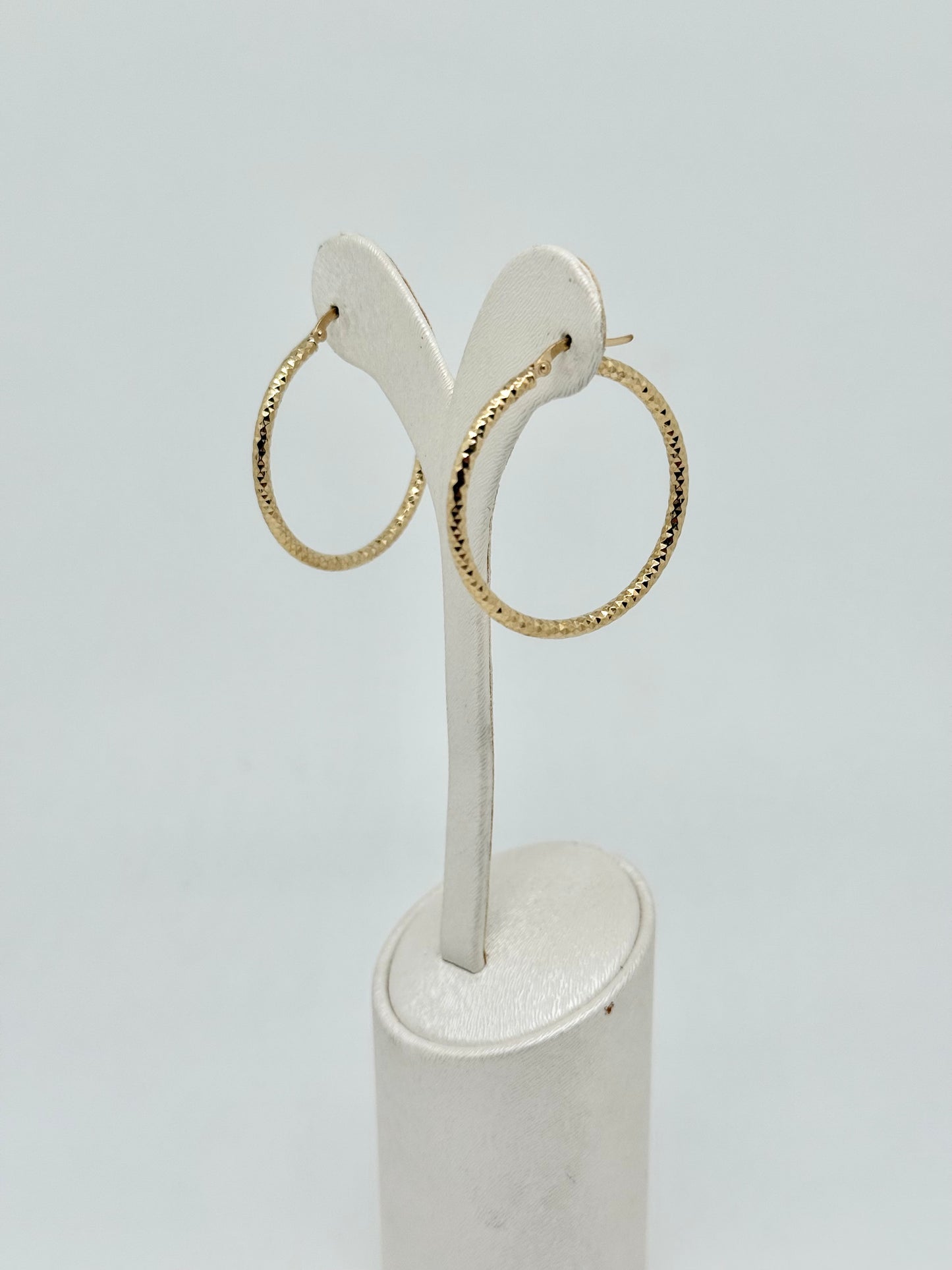 Boucle d'oreille créole en or jaune modèle grand 18k/750, 2,98g