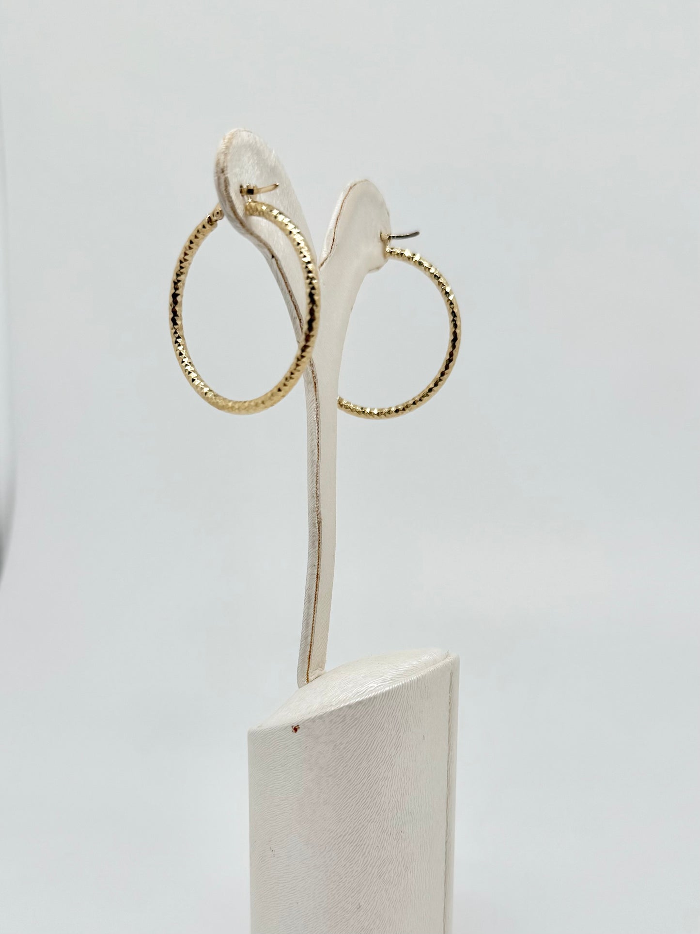 Boucle d'oreille créole en or jaune modèle grand 18k/750, 2,98g
