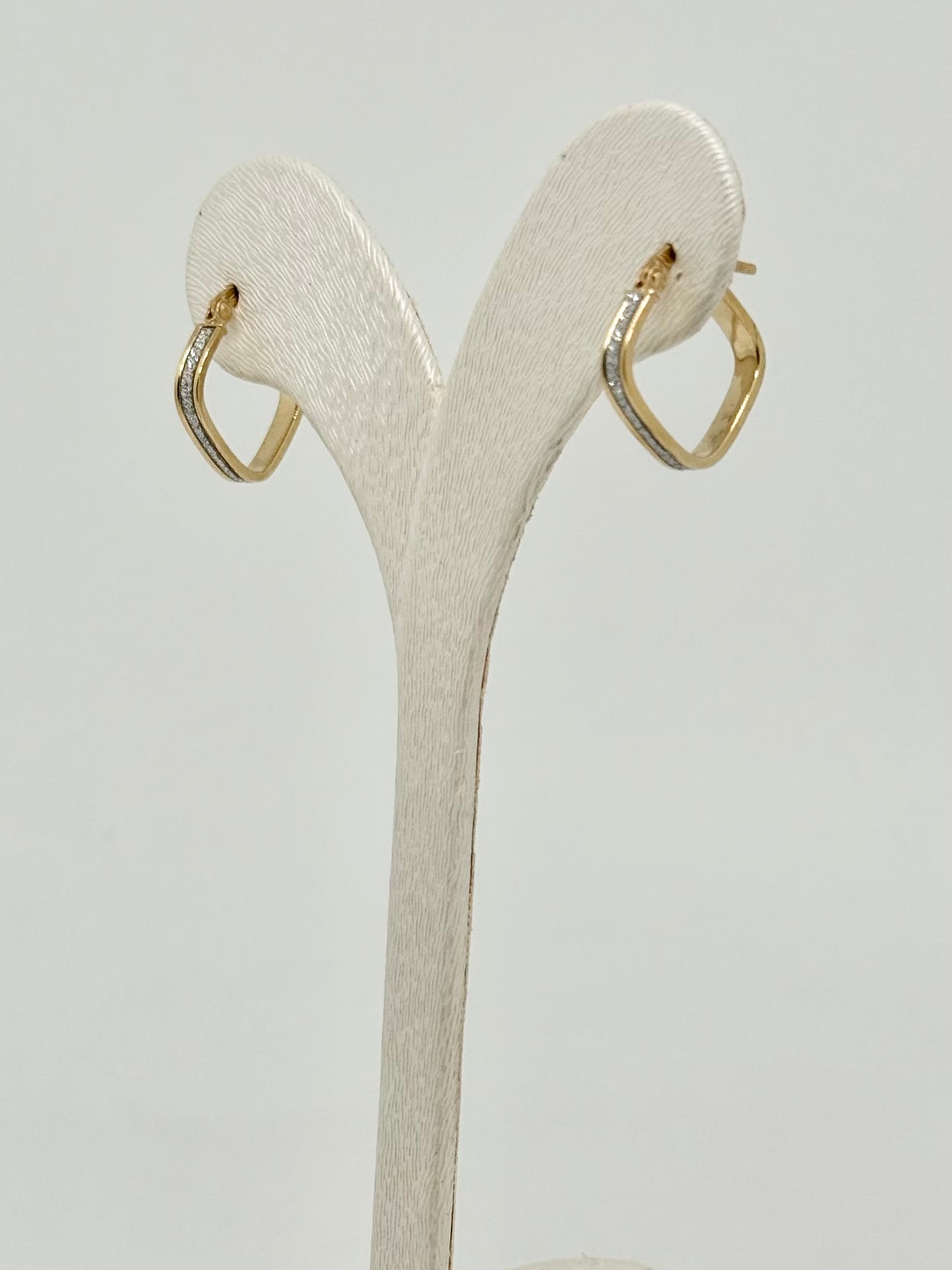 Boucles d'oreilles carrées avec strass