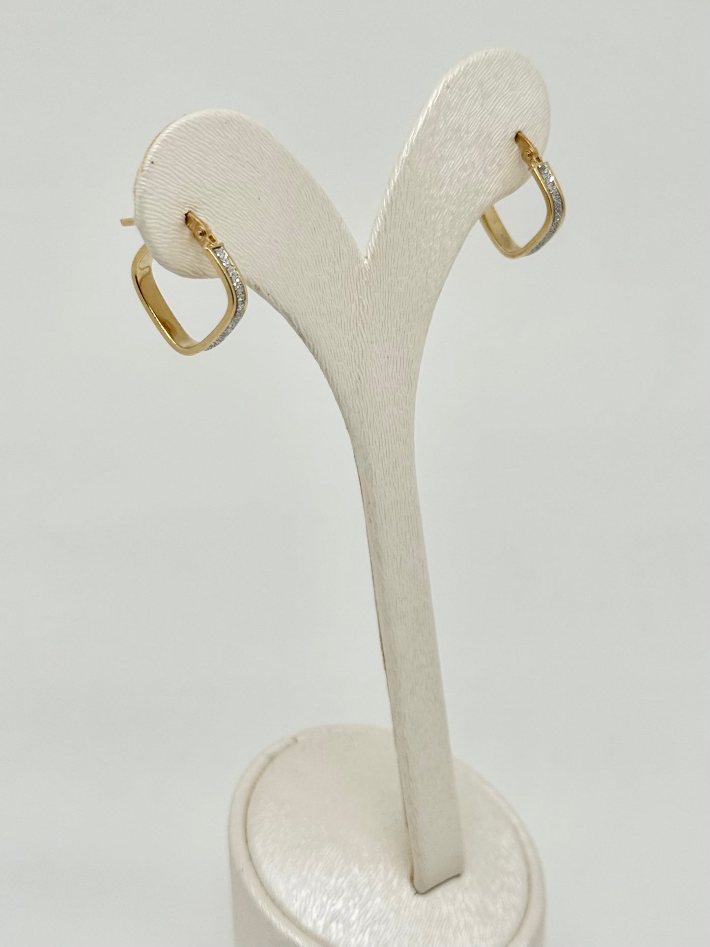 Boucles d'oreilles carrées avec strass