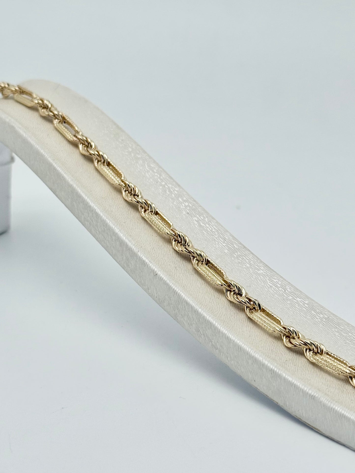 Bracelet en or jaune, 18 carats/750, 4,84g, diamond cut