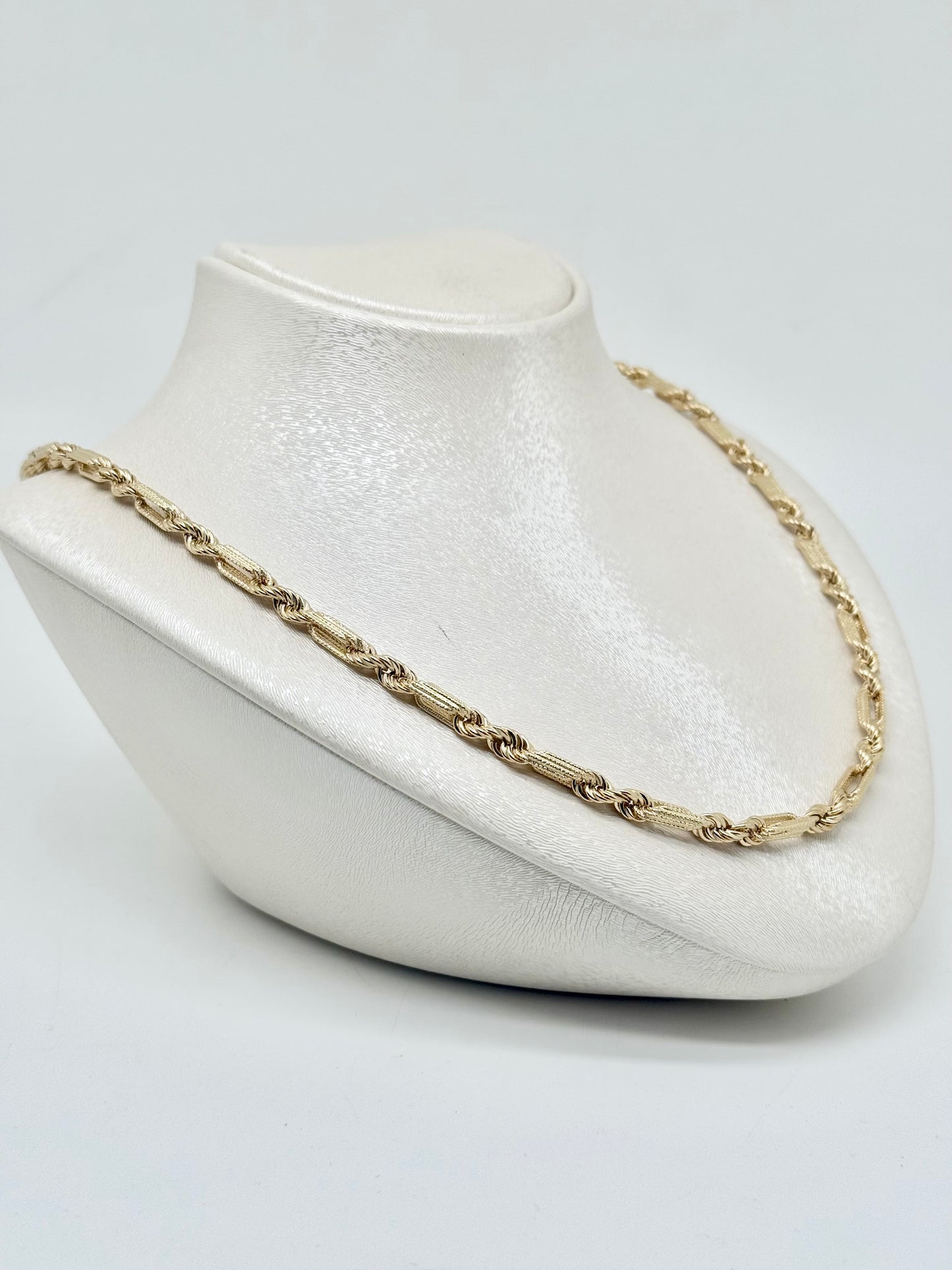 Gold necklace, 18 carats/750, diamond cut, 11.15g