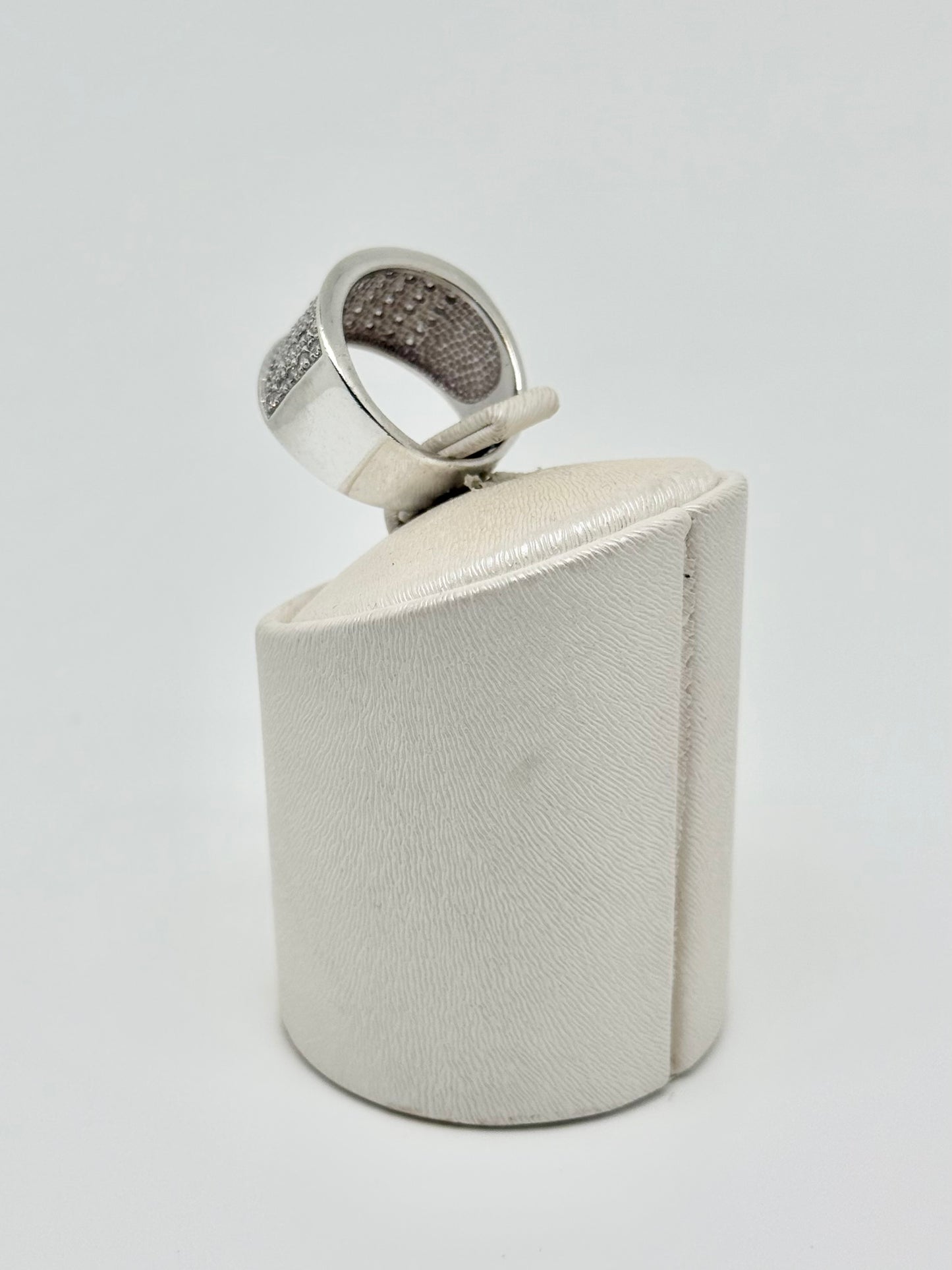 Ring van 925 sterling zilver bezet met zirkonia, rhodium-plated, 6,95