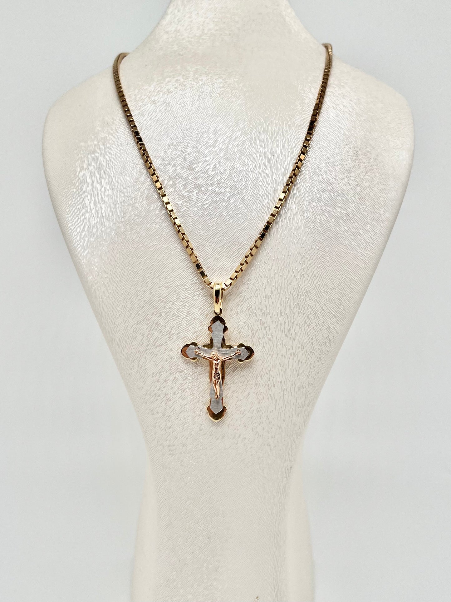Gold chain with cross