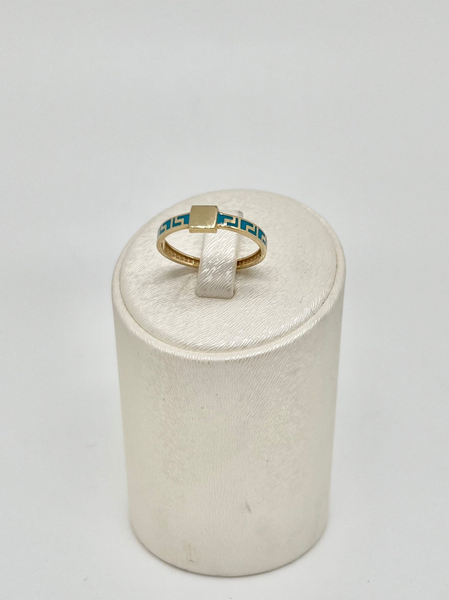 Geelgouden ring met patroon