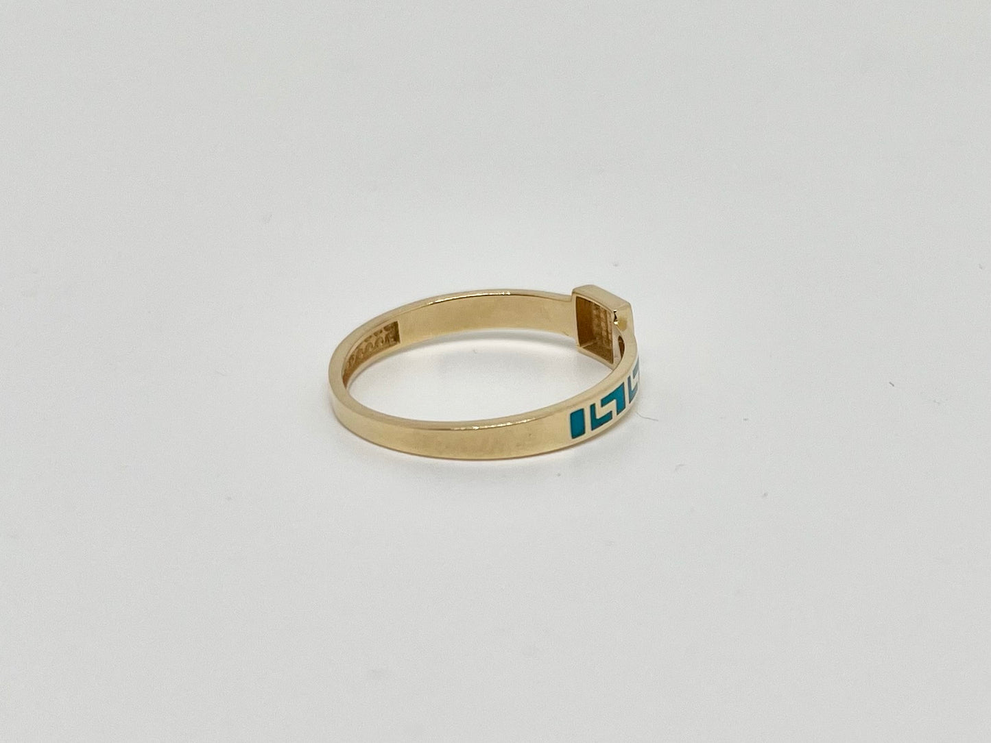 Geelgouden ring met patroon