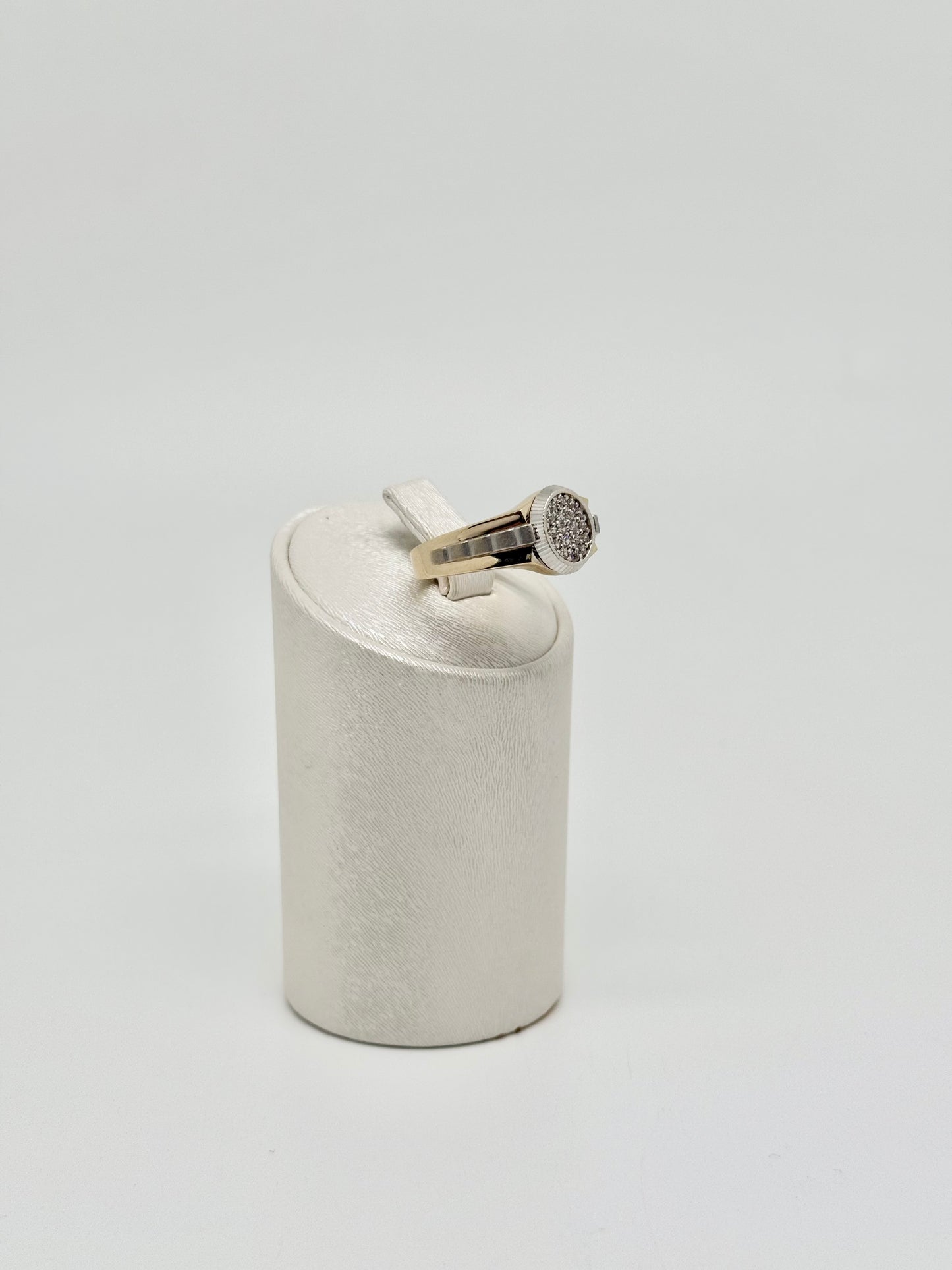 White and yellow gold ring