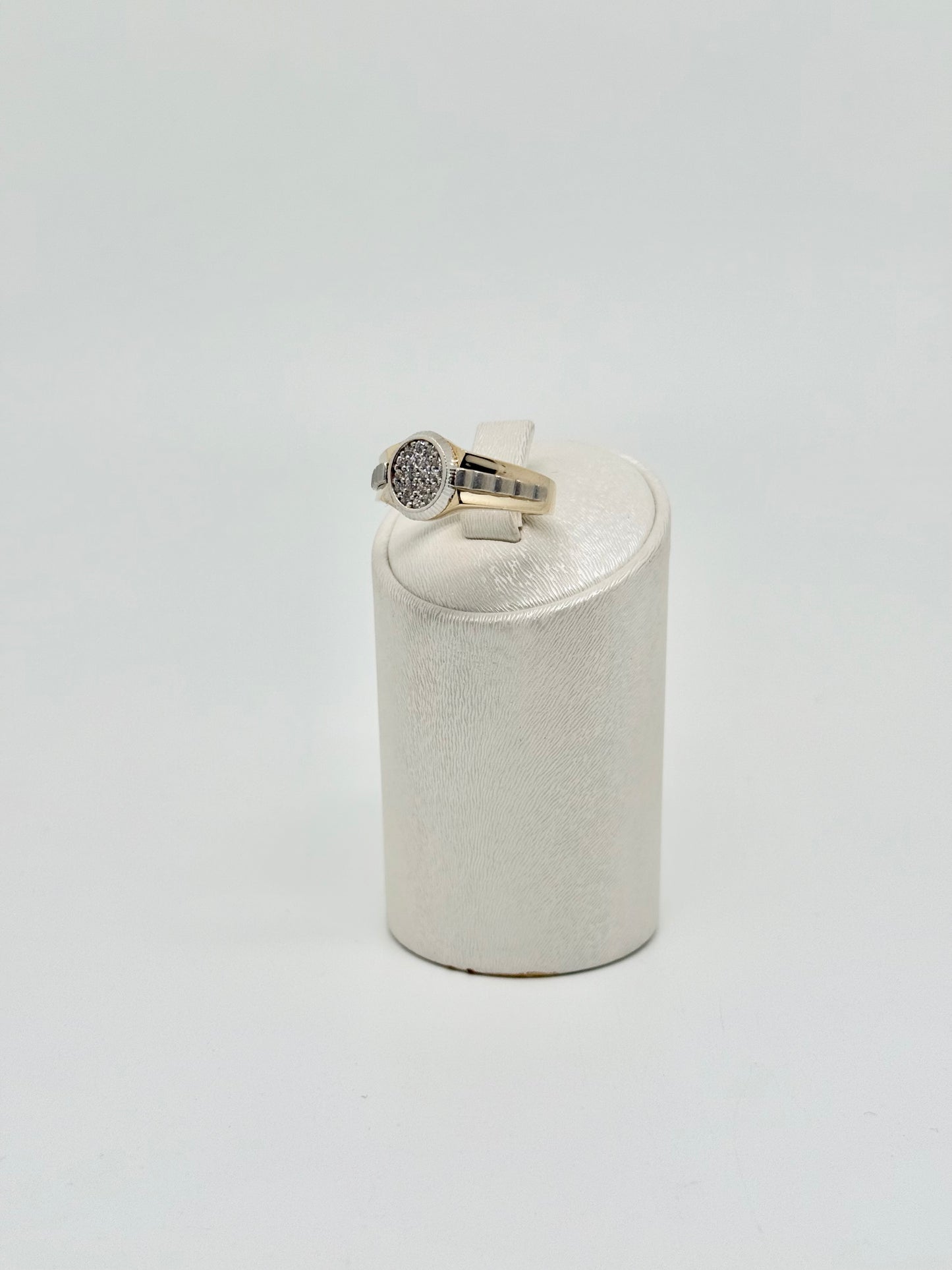 White and yellow gold ring