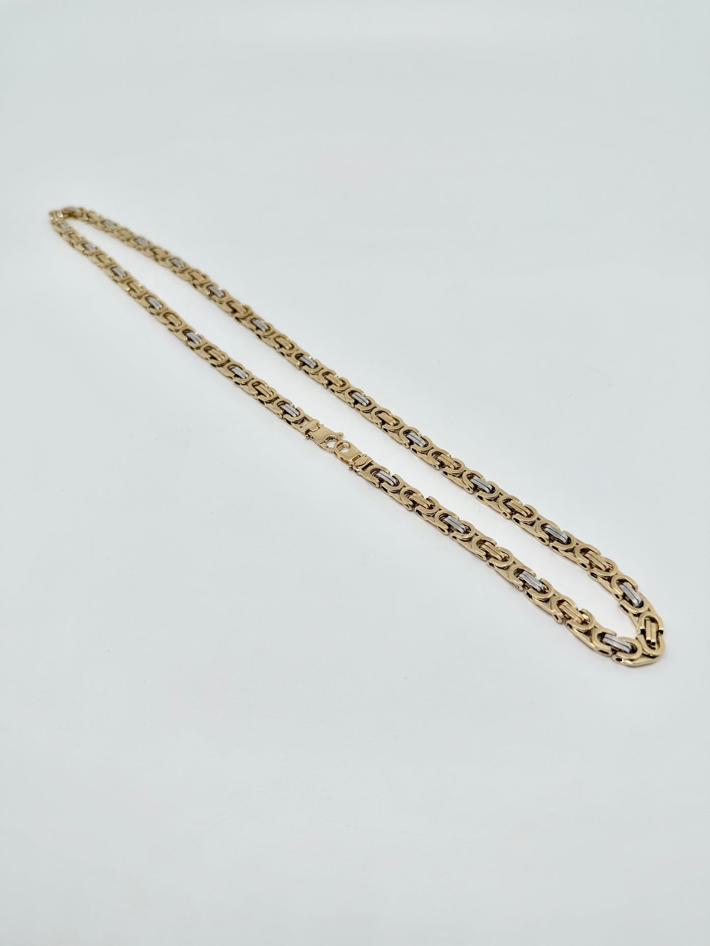 Yellow and white gold necklace