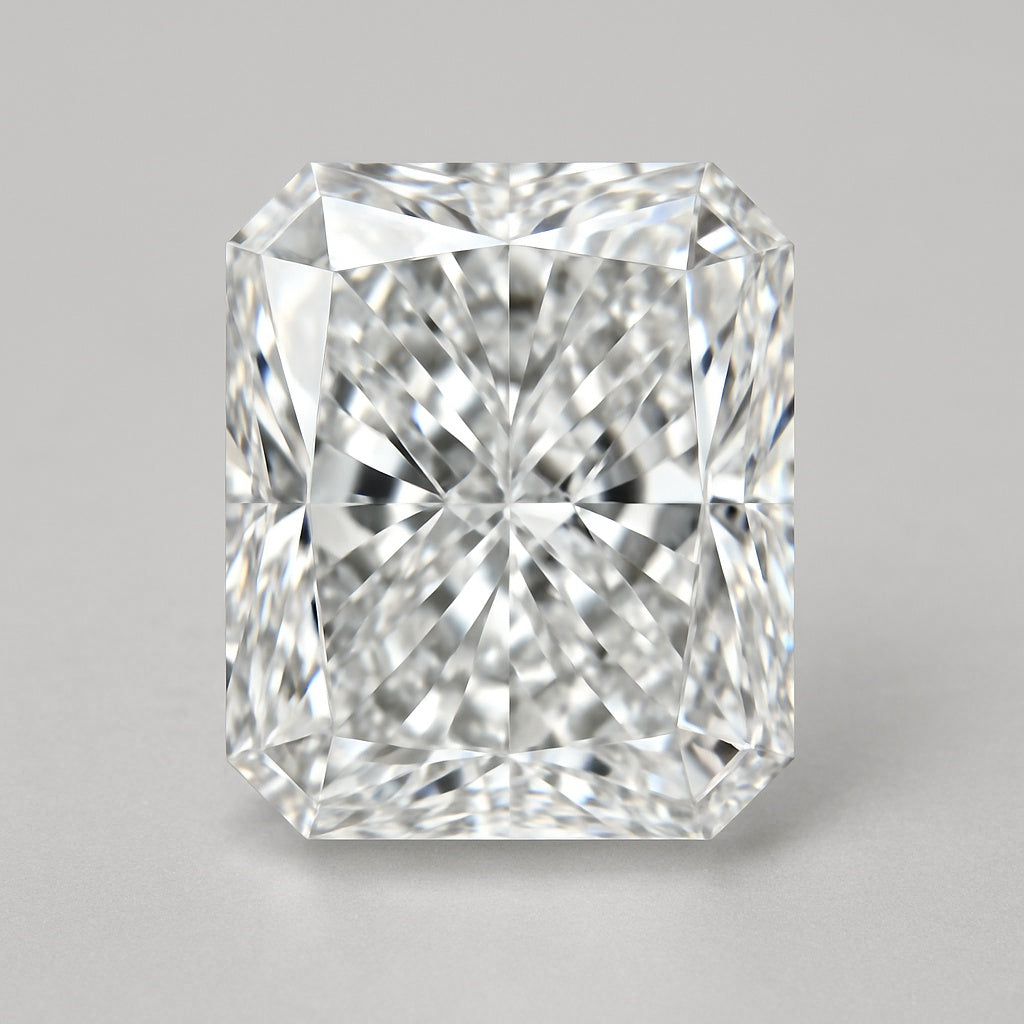 'Radiant cut' yellow gold ring