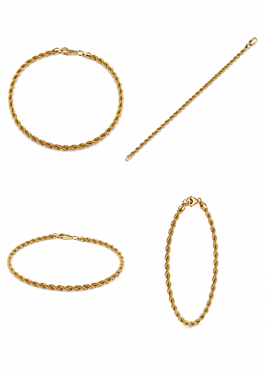 Geelgouden armband 'gedraaid'
