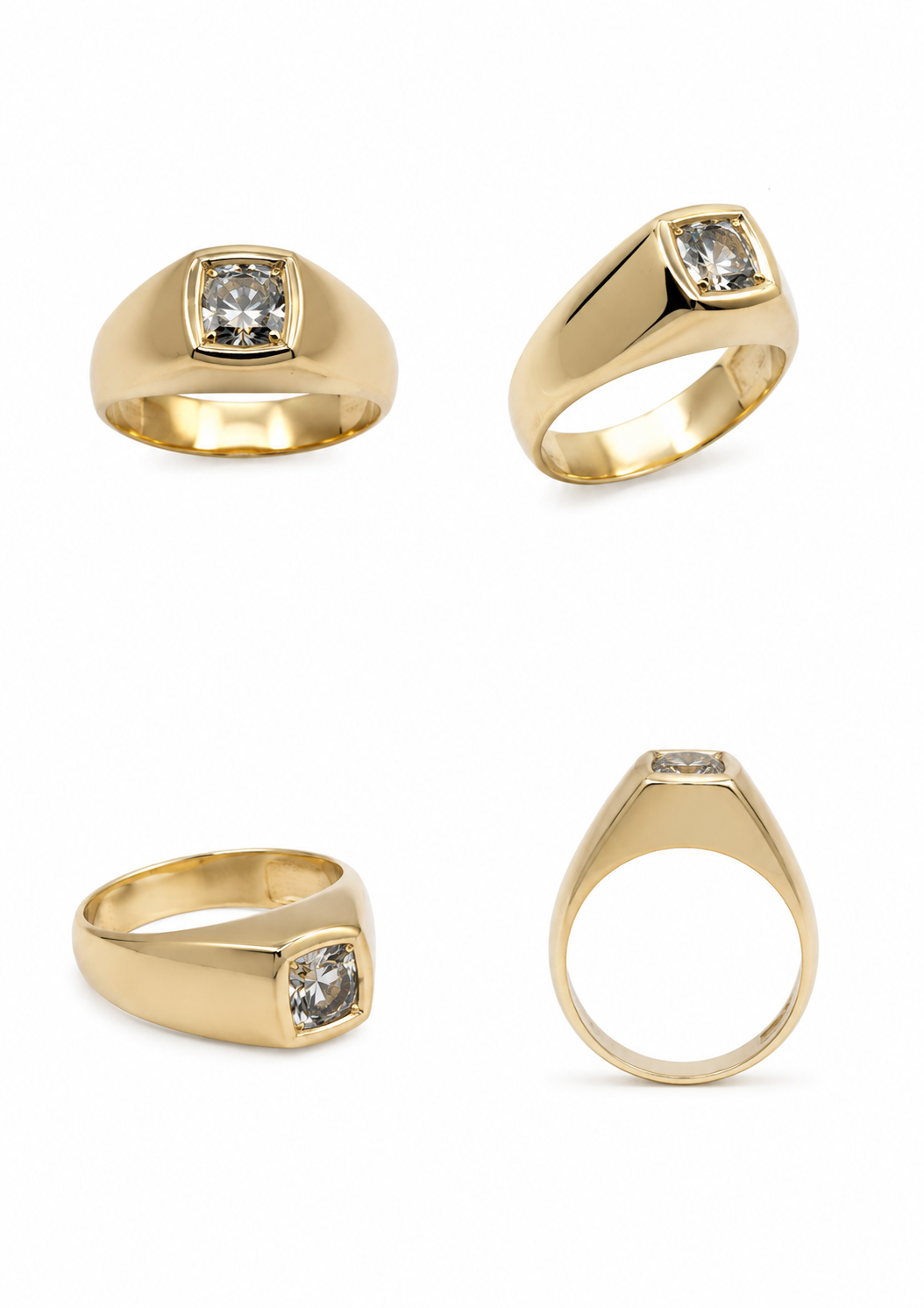 Bague or jaune ' Rond brilliant '
