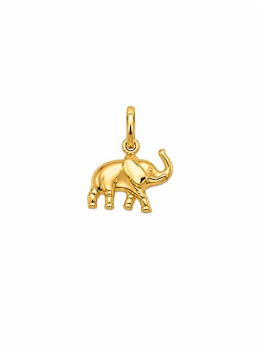 Gele gouden olifantenhanger 18K/750