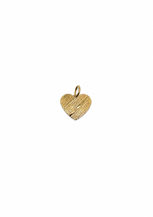 Gele hartvormige hanger 18k/750