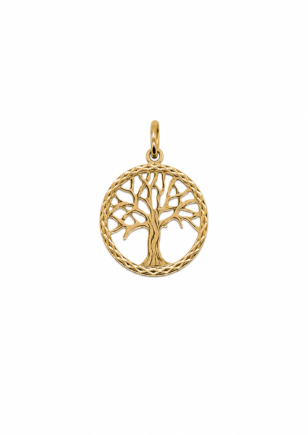 Pendentif arbre de vie model grand en or jaune 18k/750