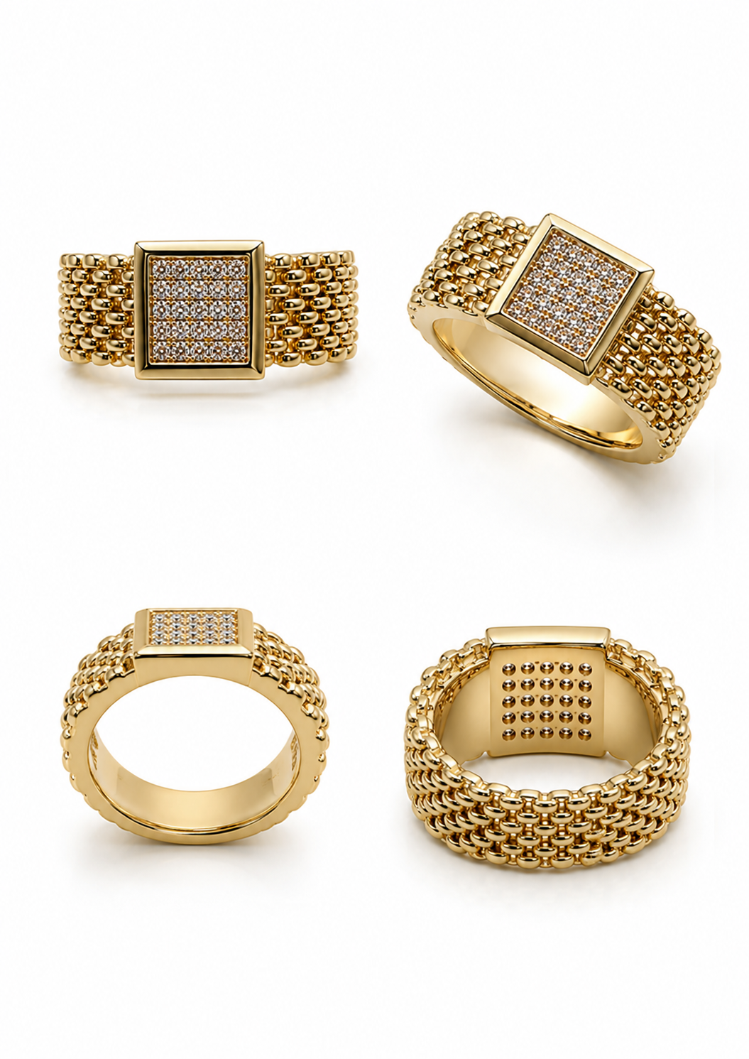 Bague Maille Royale – Or 18 carats et diamants naturels
