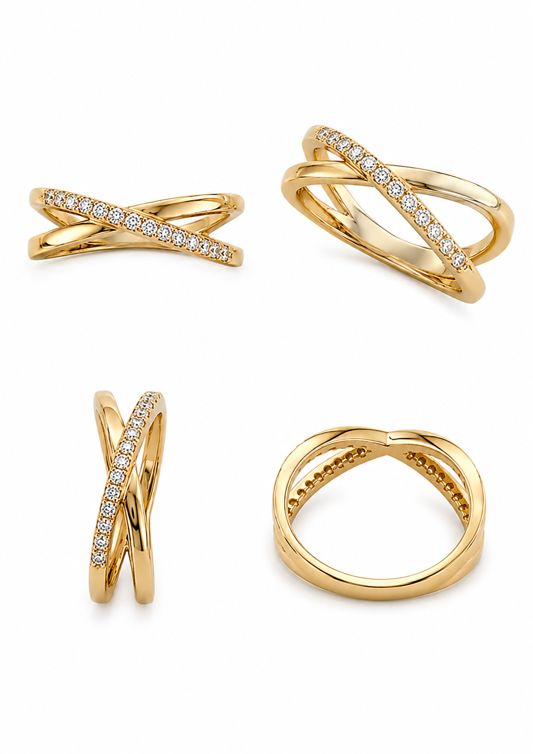 Bague Entrelacée – Or 18 carats et diamants naturels