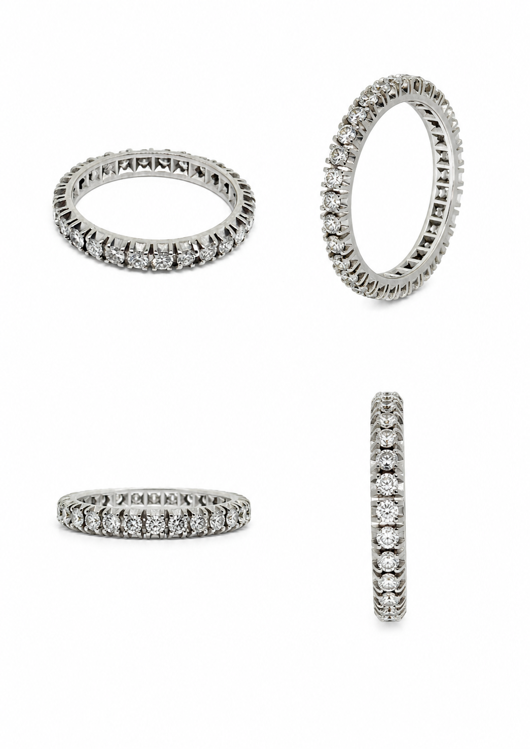 Eternal ring in white gold and natural diamonds