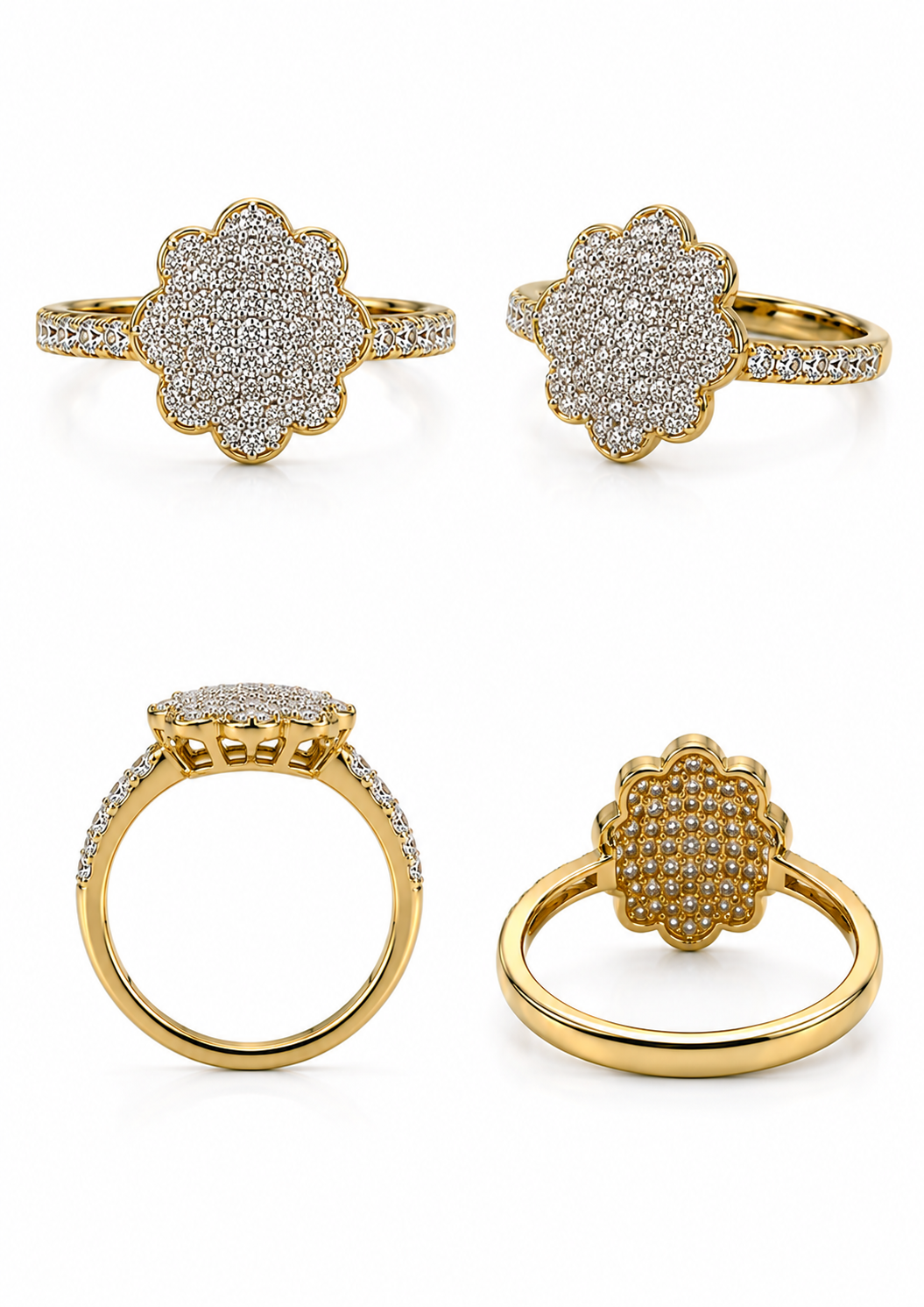 Bague Flower Cluster – Or 18K - Diamants