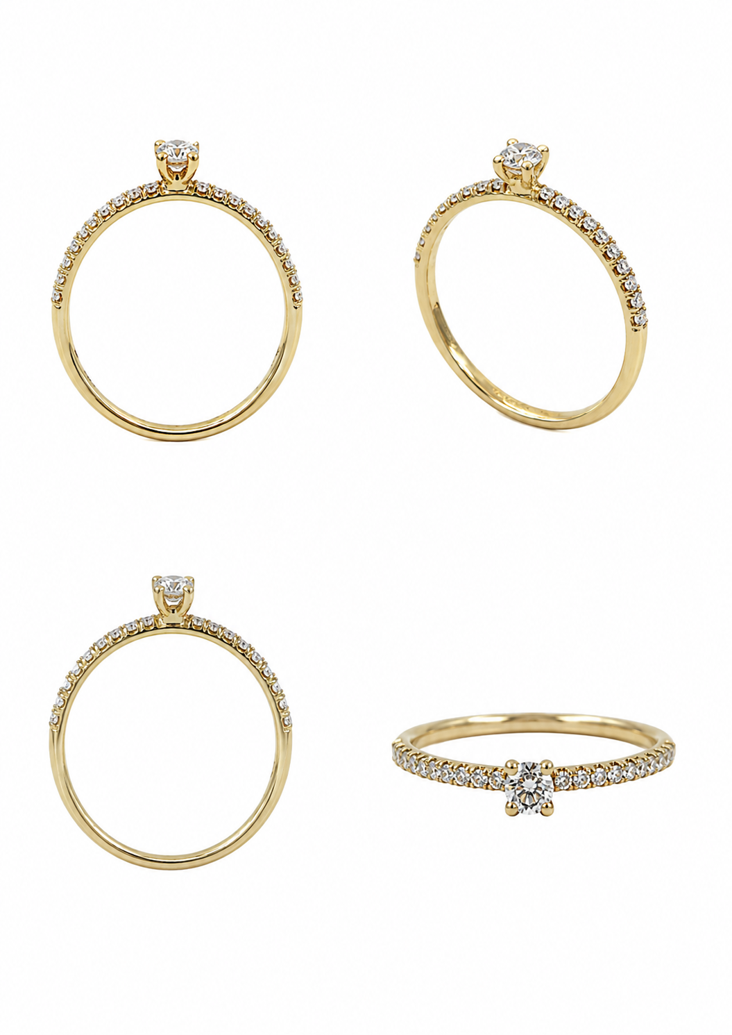 Engagement ring, natural diamond