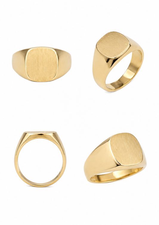 Herenring van geel goud